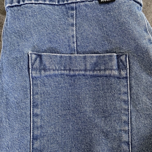 RVCA overalls snap up front size 29 frayed/raw ends - Picture 11 of 12